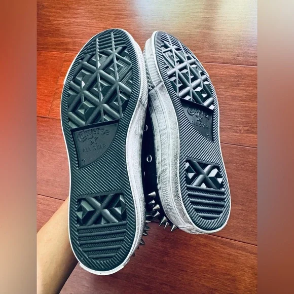 Converse Taylor All Star 70 High Top Sneaker Black and White with Studs US 5 - Picture 13 of 16